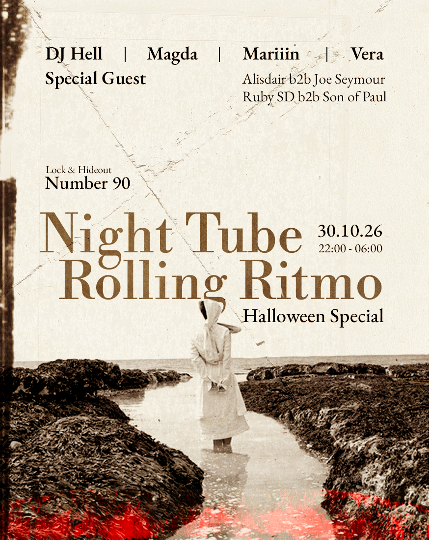 Rolling Ritmo & Night Tube Halloween Special with DJ Hell, Magda, Mariiin, Vera, + Residents