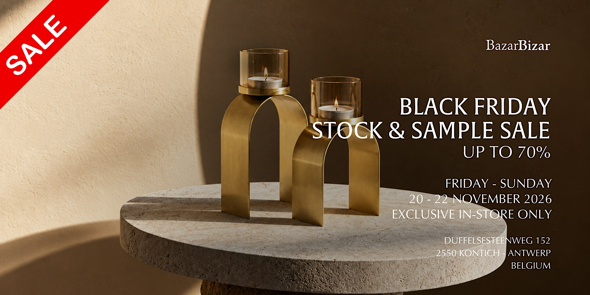 Black Friday Stock & Sample Sale - Up to 70%