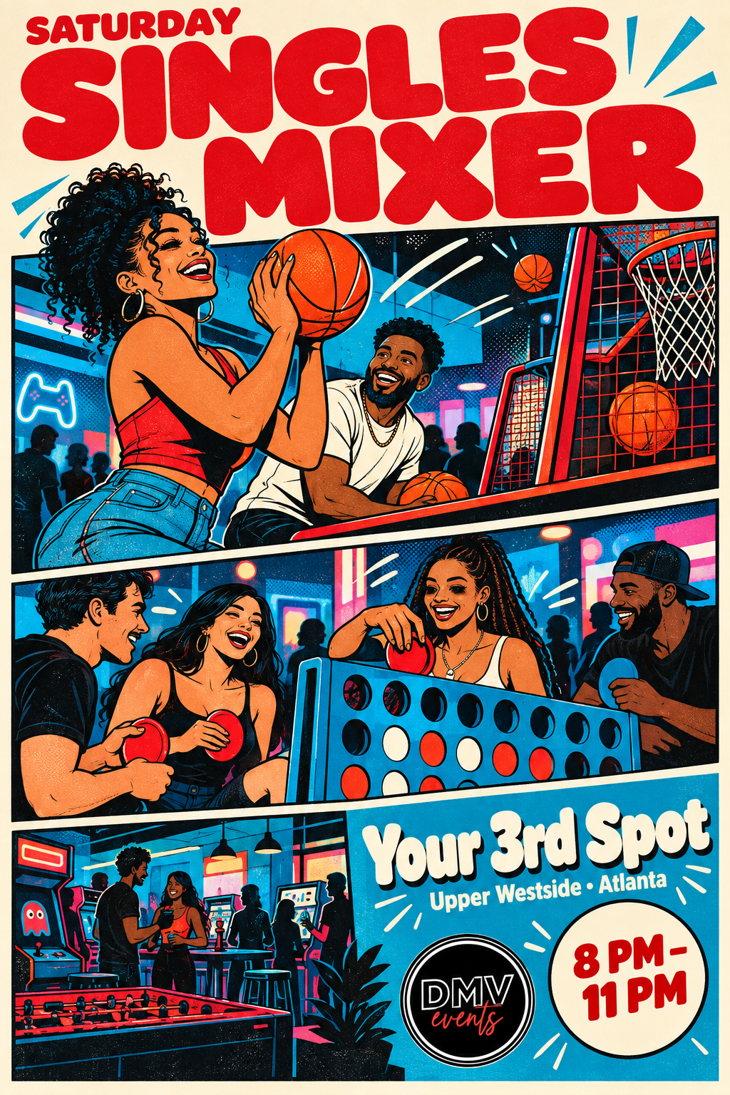 SATURDAY NIGHT SINGLES MIXER IN ATLANTA AT YOUR 3RD SPOT 💘
