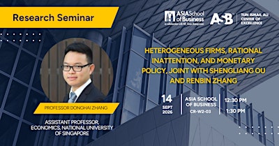 TIACOE Research Seminar: Prof. Donghai Zhang