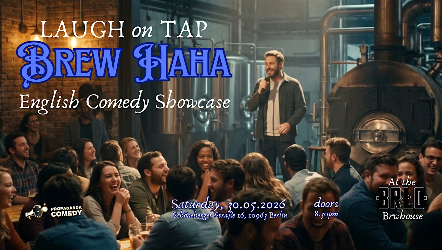 Laugh on Tap - Brew Haha English Comedy Showcase at Brlo Brewery