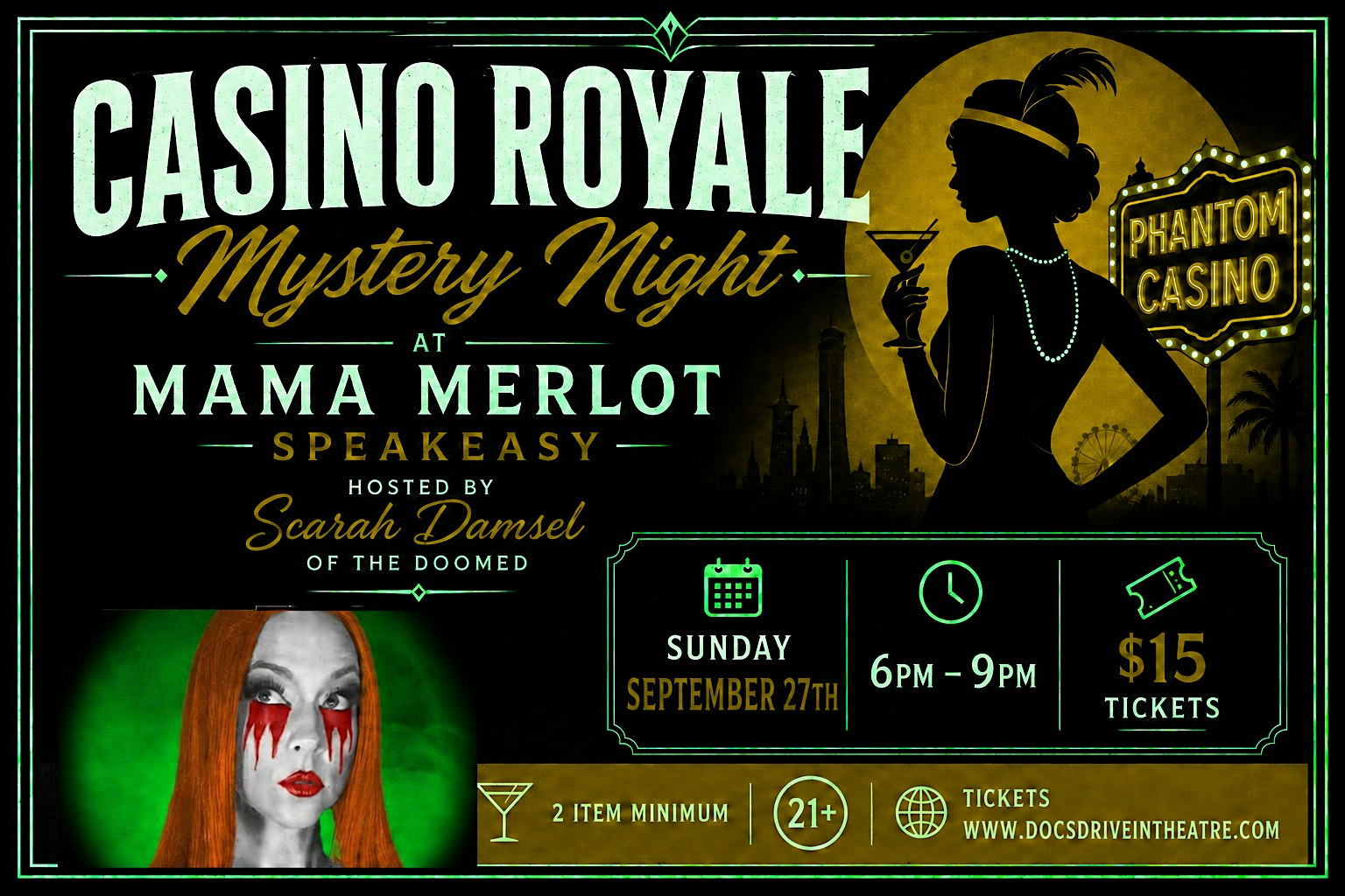 Casino Royale Murder Mystey Night at the Speakeay