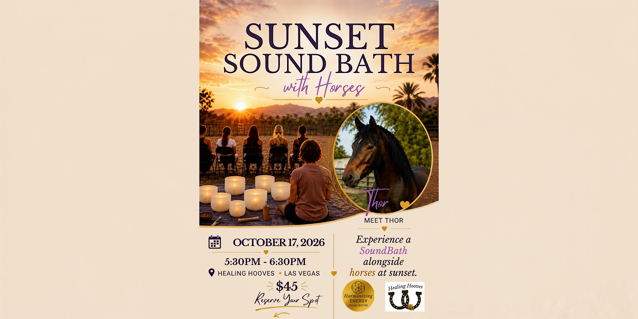 Sunset Sound Bath with Horses