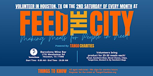 Feed The City Houston: Making Meals for People In Need