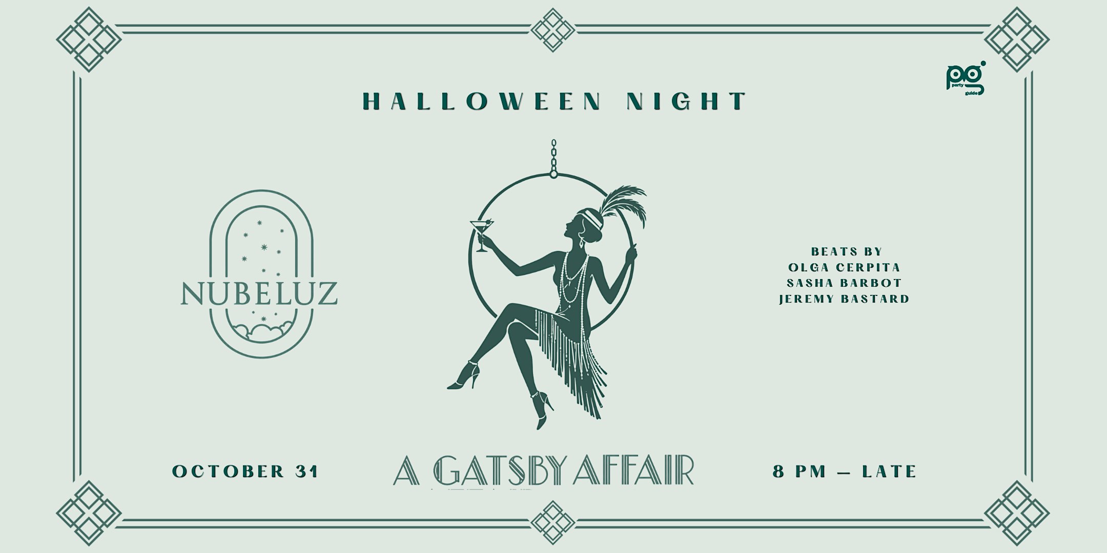 Halloween Night at Nubeluz: A Gatsby Affair - Saturday October 31st
