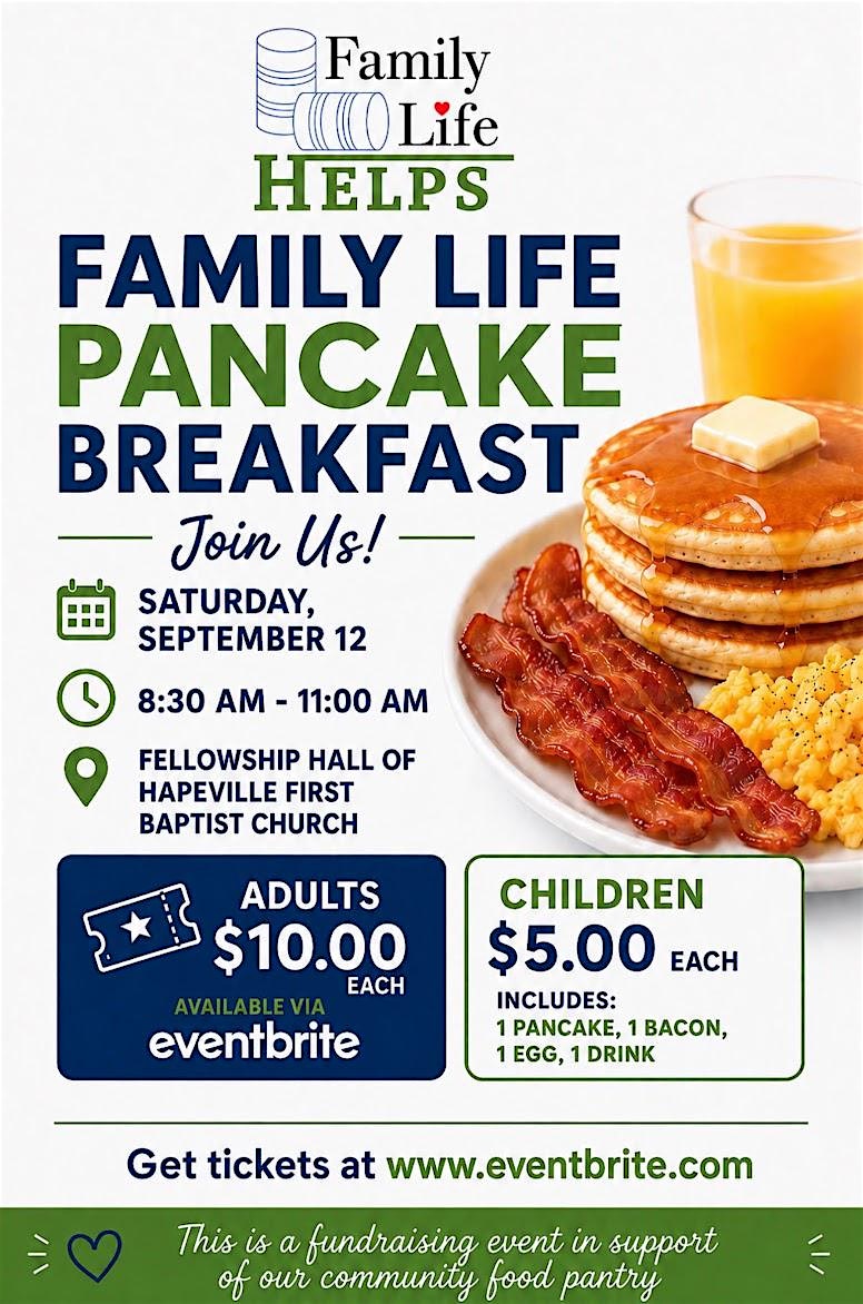 Pancake Breakfast Fundraiser for Family Life