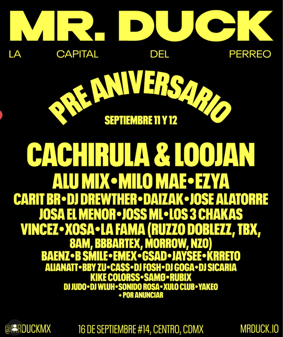 Mr.Duck [Pre-Aniversario] Viernes 11 Septiembre