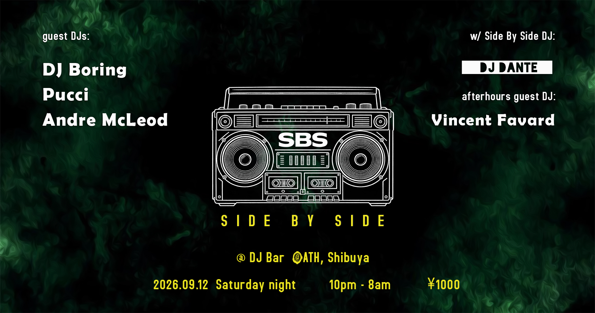 Side By Side <> with guest DJs:DJ Boring / Pucci / Andre McLeod