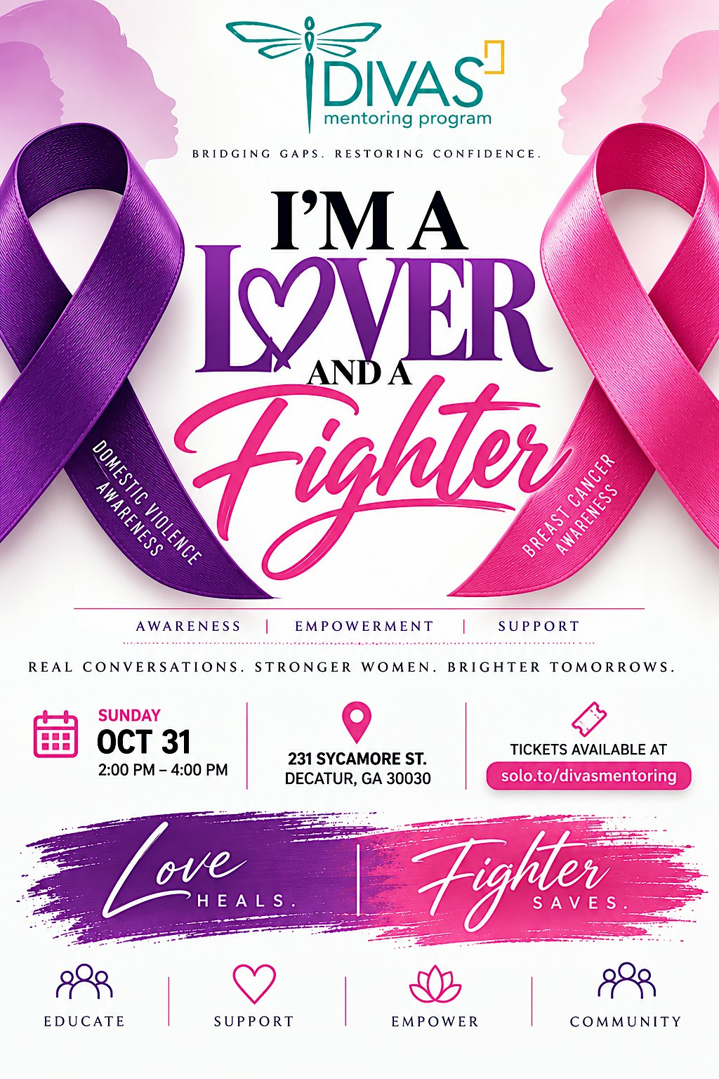 I'm a Lover & a Fighter-Breast Cancer & Domestic Violence Brunch