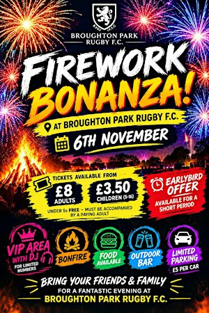 Broughton Park Fireworks 2026