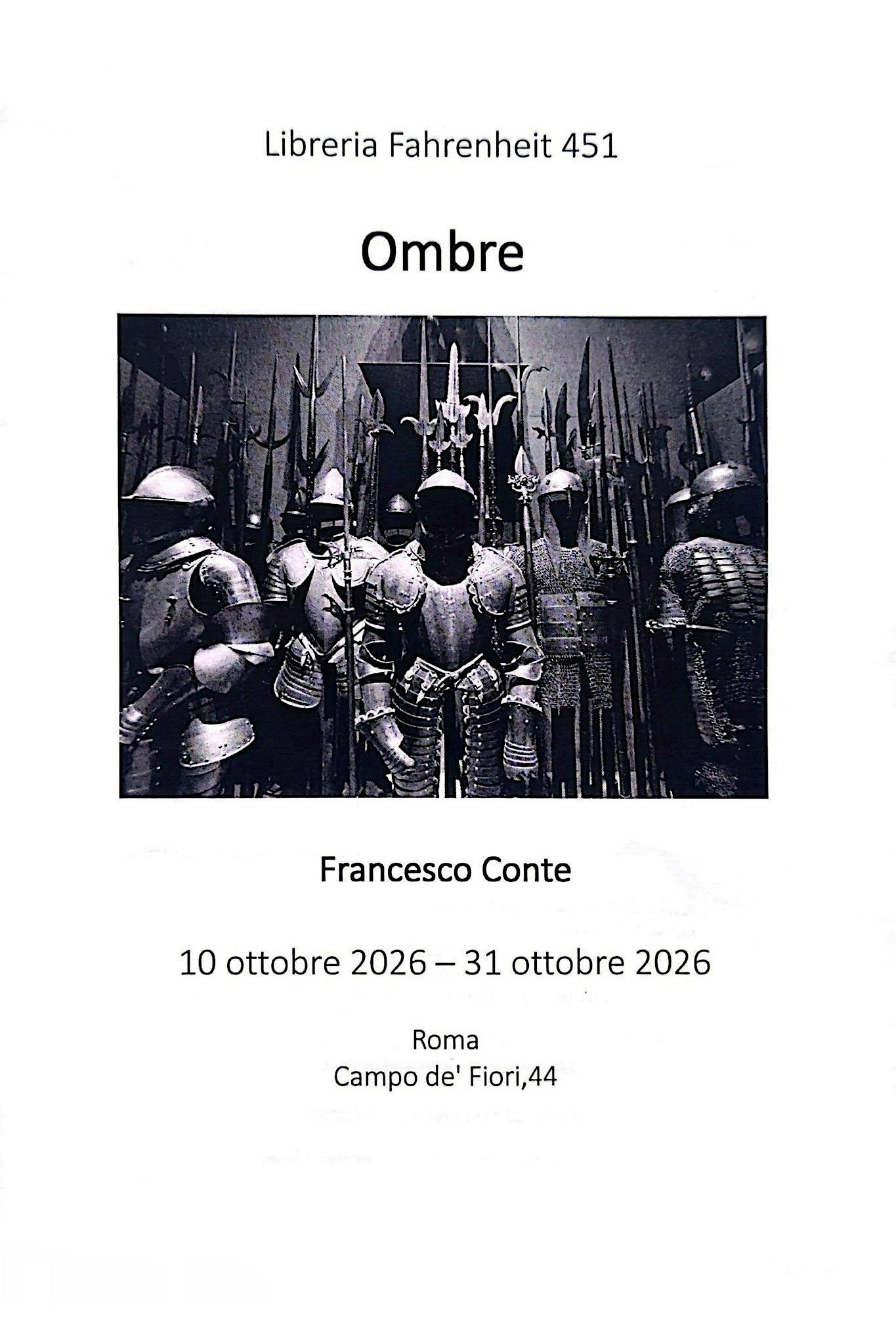 OMBRE Mostra fotografica di Francesco Conte