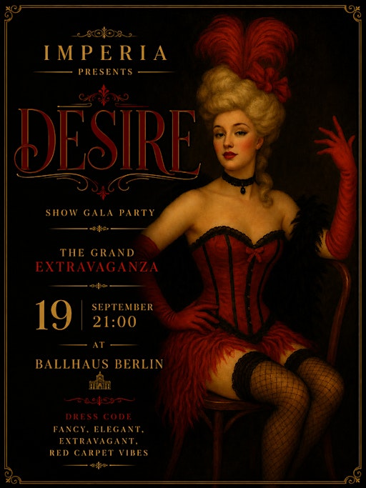 DESIRE (Gala Show Party night) Hot Fancy Cabaret Extravaganza
