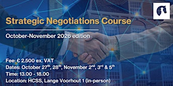 Strategic Negotiations Course October-November 2026