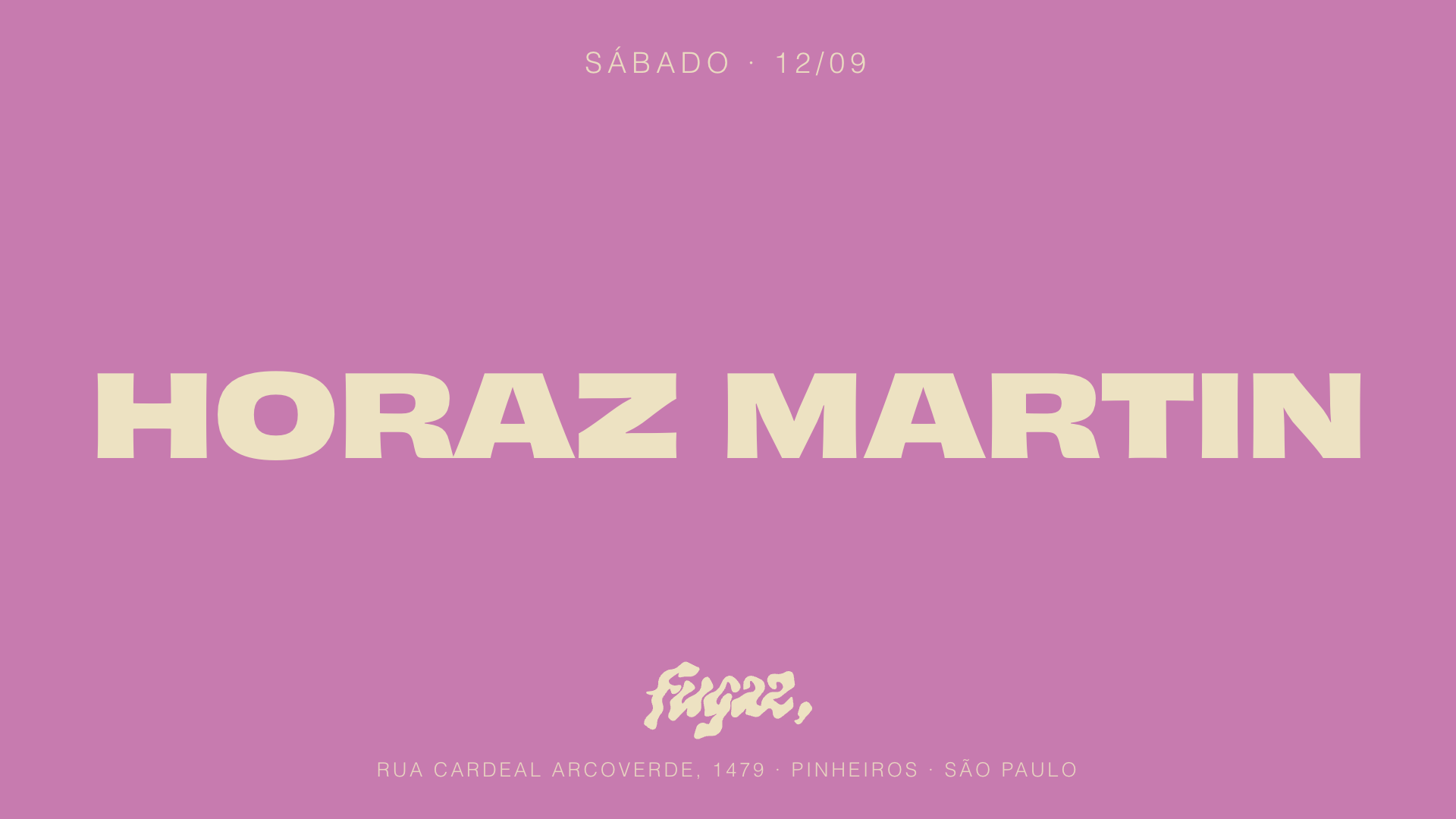Fugaz recebe Horaz Martin