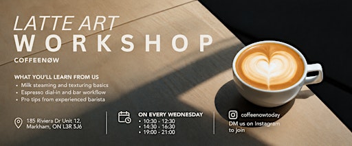 Home Barista & Latte Art Workshop - Sep 2026
