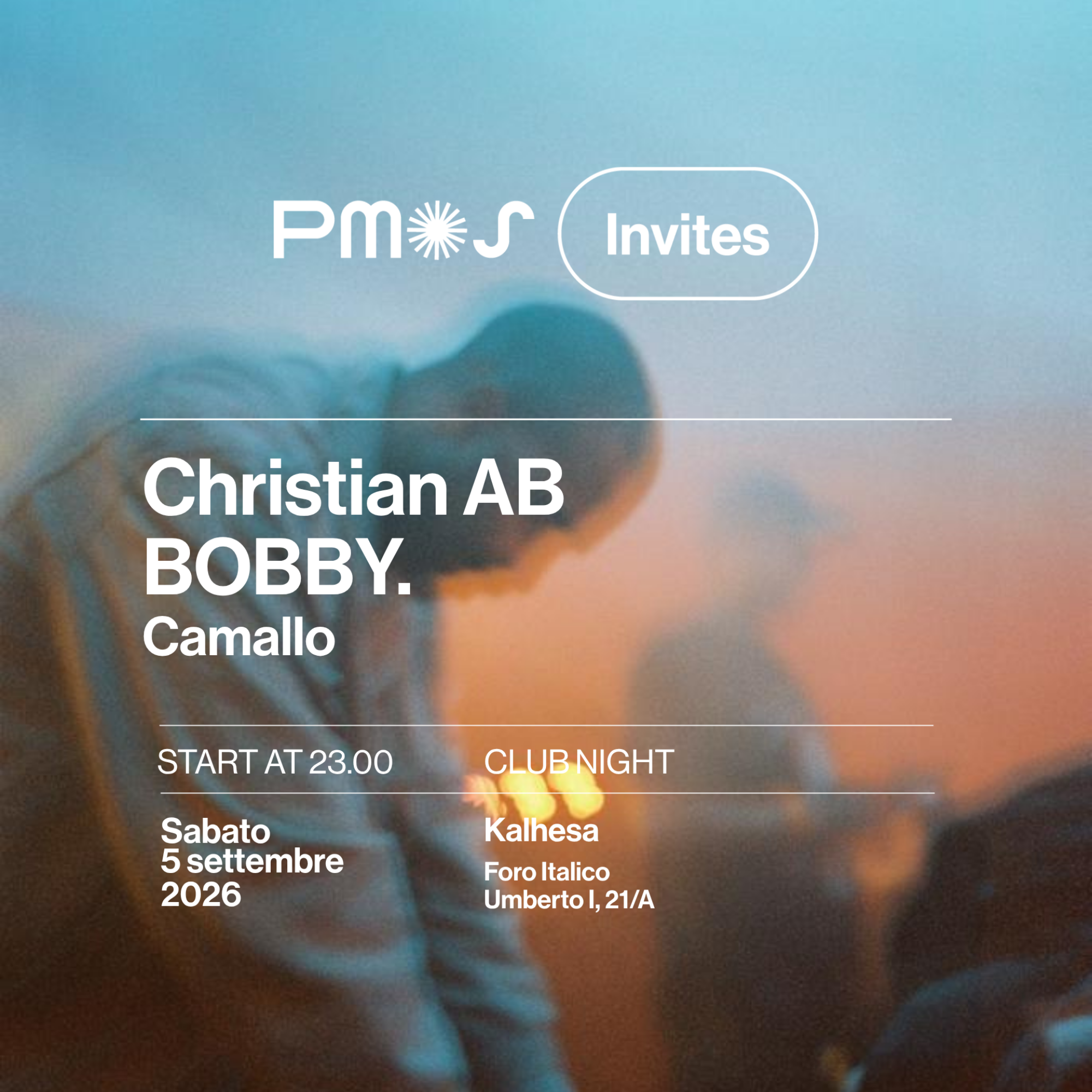 PMOS Invites: BOBBY & Christian AB