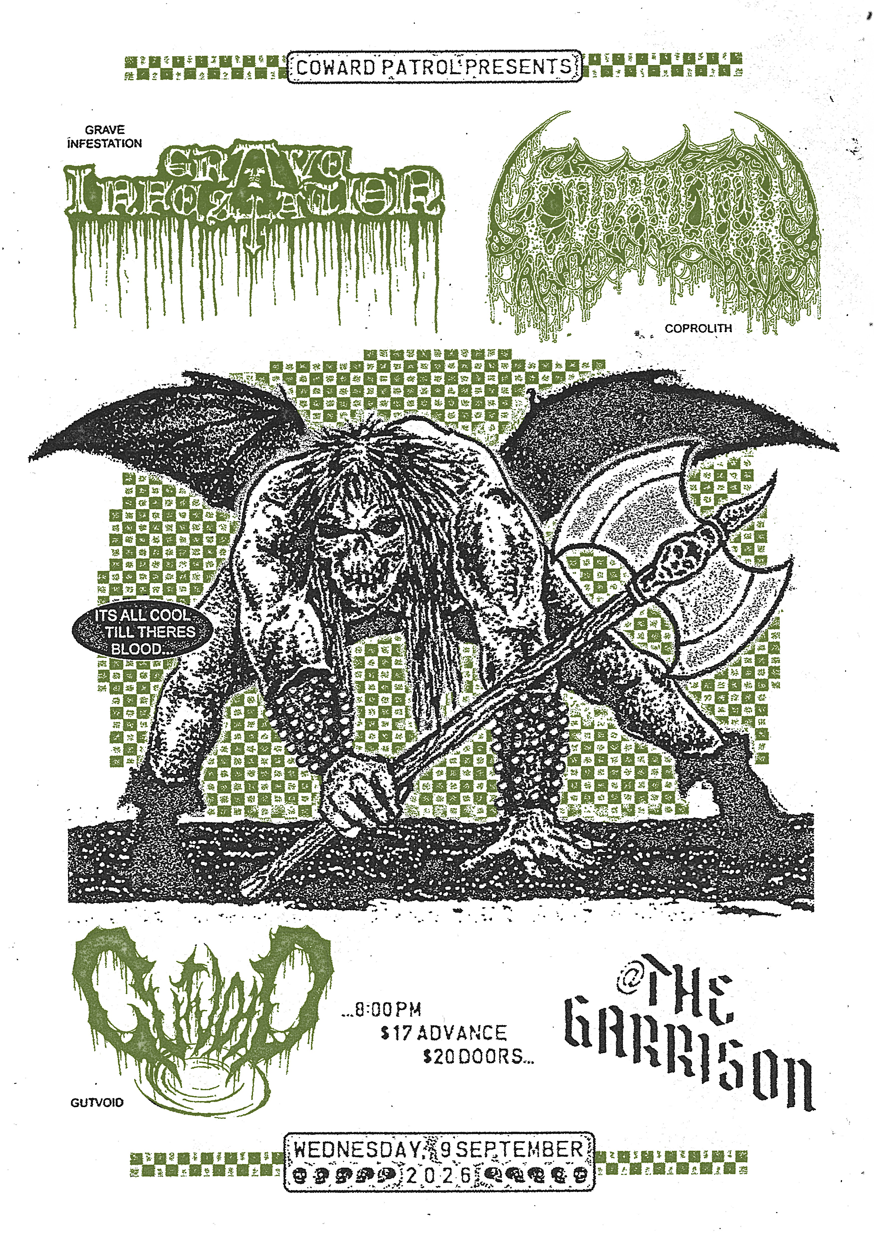 Grave Infestation, Coprolith, Gutvoid @ The Garrison