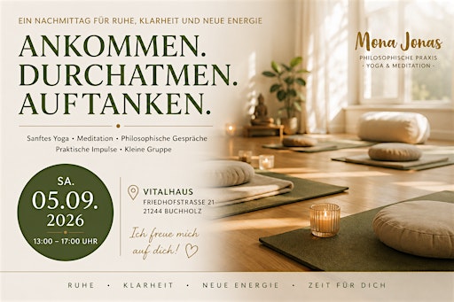 Ein Nachmittag für DICH - ANKOMMEN - DURCHATMEN - AUFTANKEN