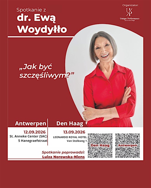 Dodatkowe spotkanie z Dr Ewą Woydyłło: "Jak być szczęśliwym?"