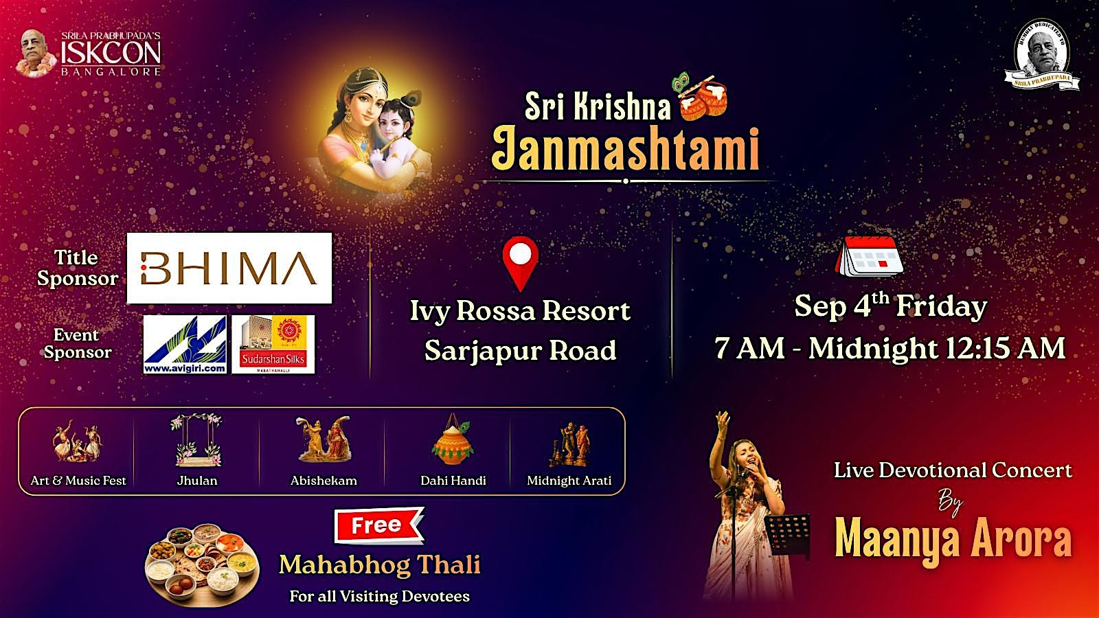 Sri Krishna Janmashtami 2026 | Sarjapur Road, Bangalore