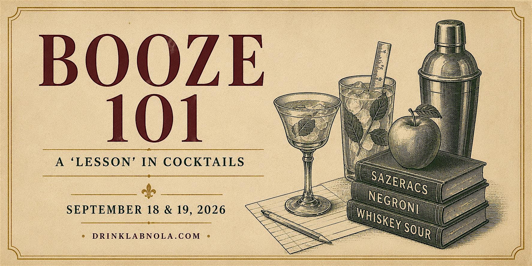 Booze 101: Back to School Cocktail Class