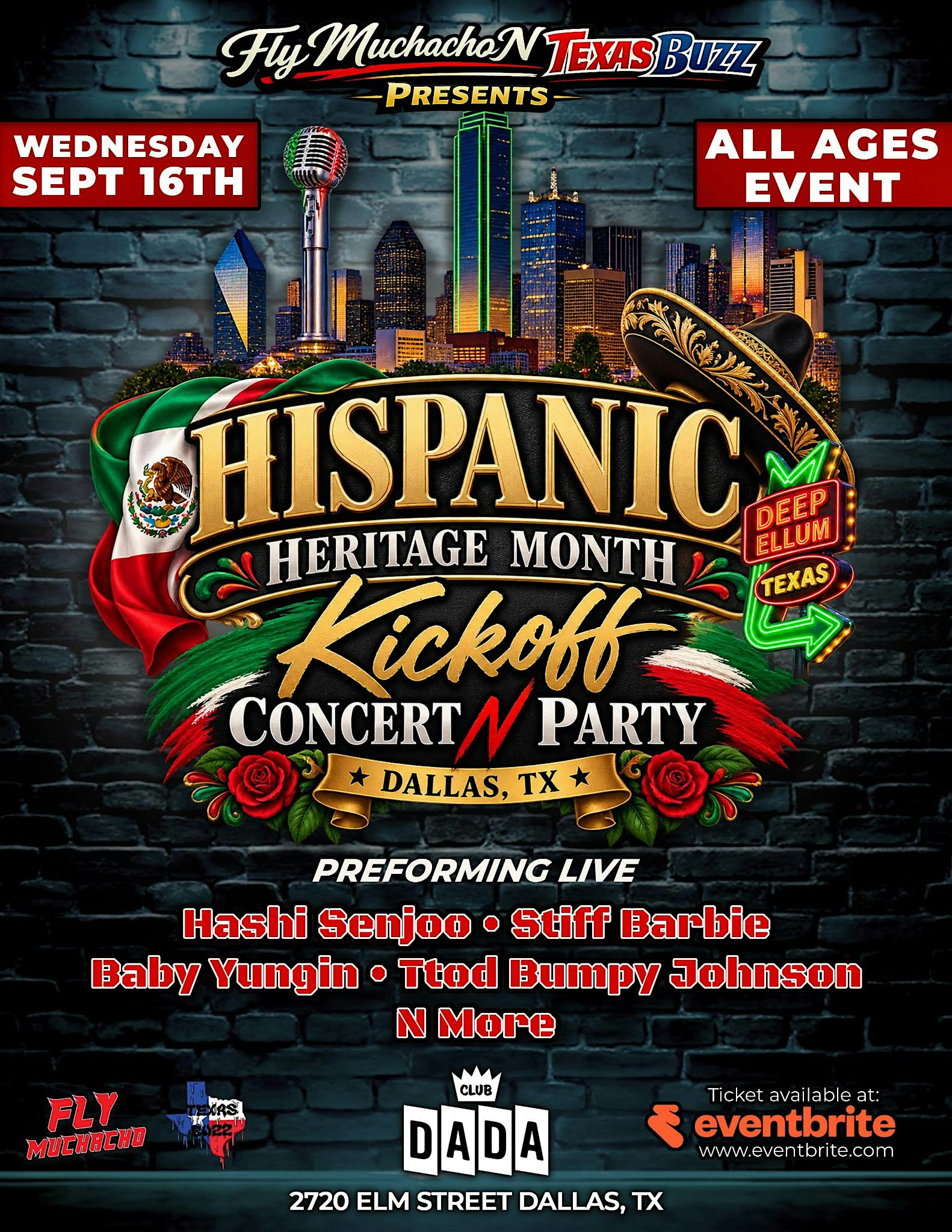 HashiSenjoo,StiffBarbie,BumpyJohnson n more Live 9/16 ClubDaDa Dallas