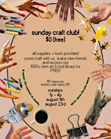SUNDAY CRAFT CLUB: free art supply library + craft brunch
