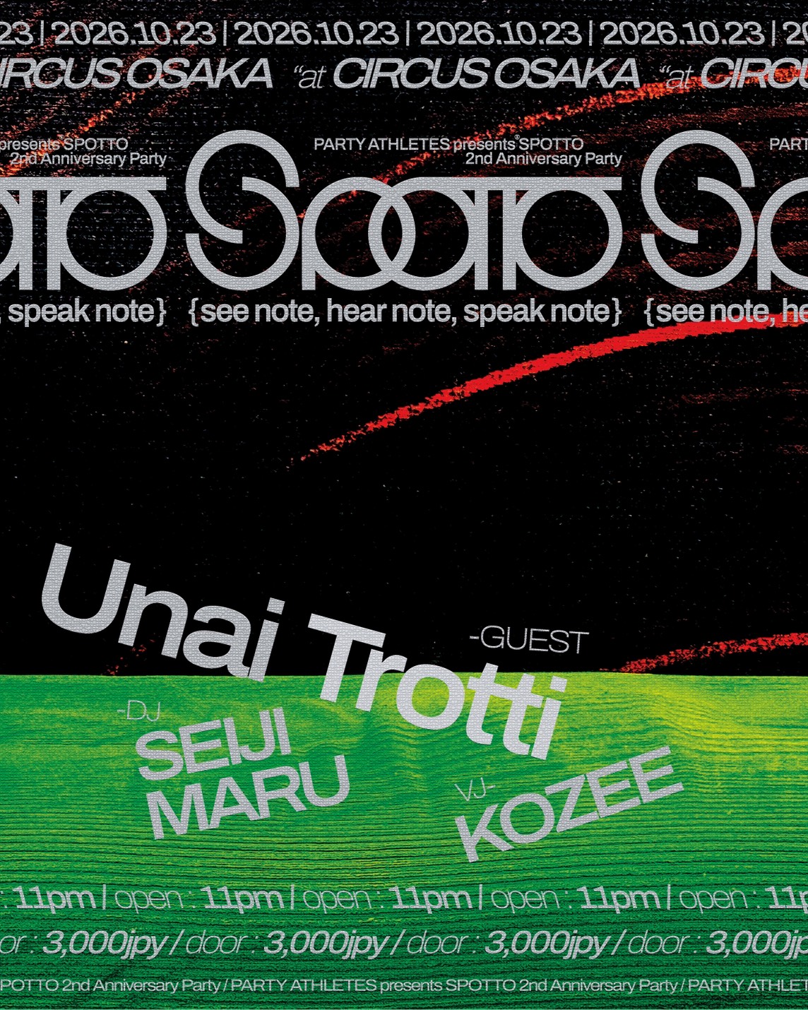 PARTY ATHLETES presents SPOTTO 2nd Anniversary Party