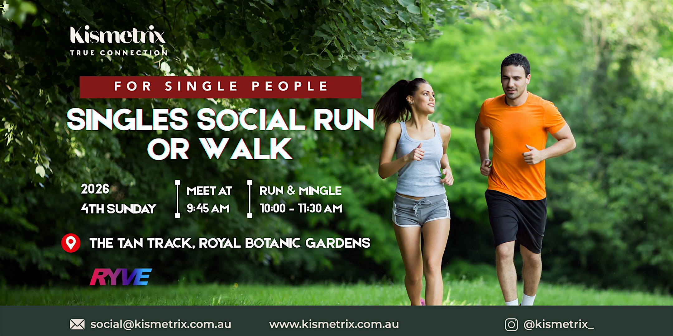 Oct 25 | Kismetrix Social Run/Walk + Coffee - The Tan - Botanical Gardens