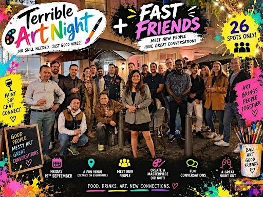 Terrible Art Night + Fast Friends | Draw. Chat. Make Friends | Happy Hours
