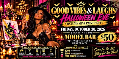 Good Vibes & Laughs: Halloween Eve Costume Sip & Paint Party