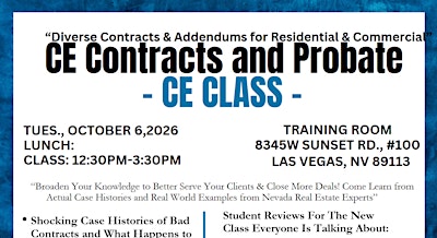 Contracts & Probate CE Class