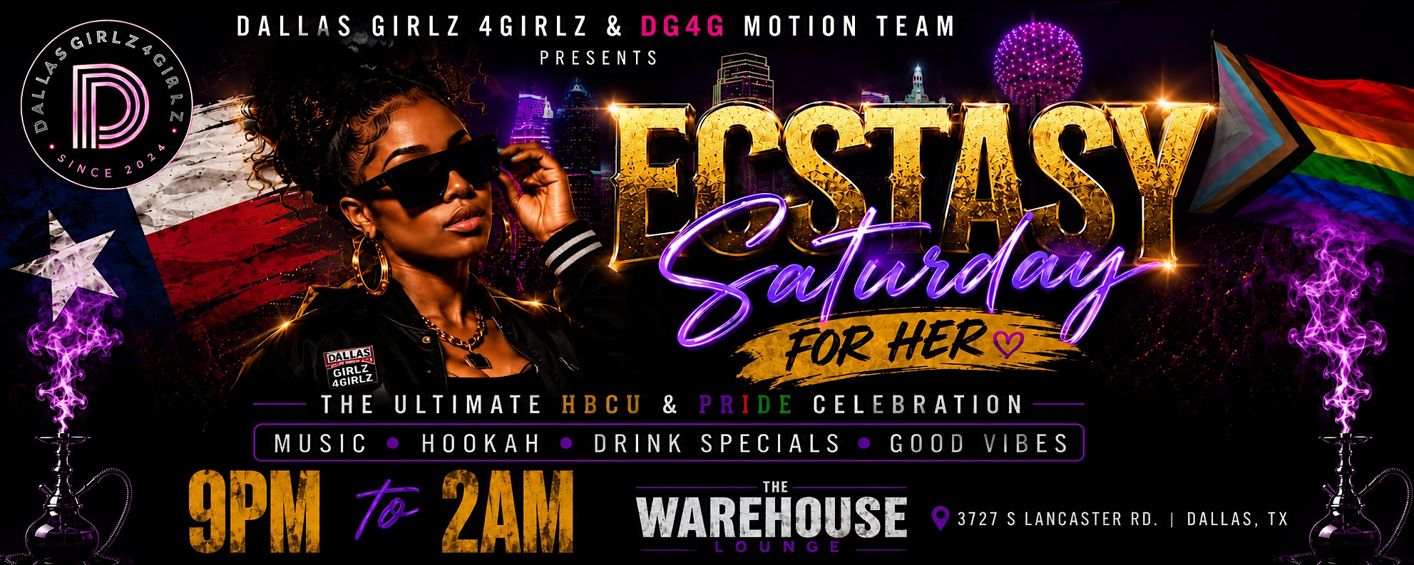 ECSTASY SATURDAY FOR HER | THE ULTIMATE HBCU & PRIDE CELEBRATION