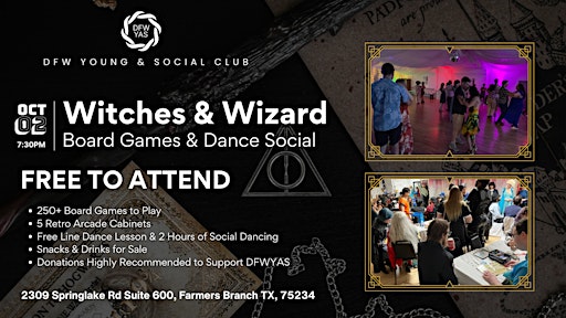 Witches & Wizards: Board Games & Dance Social