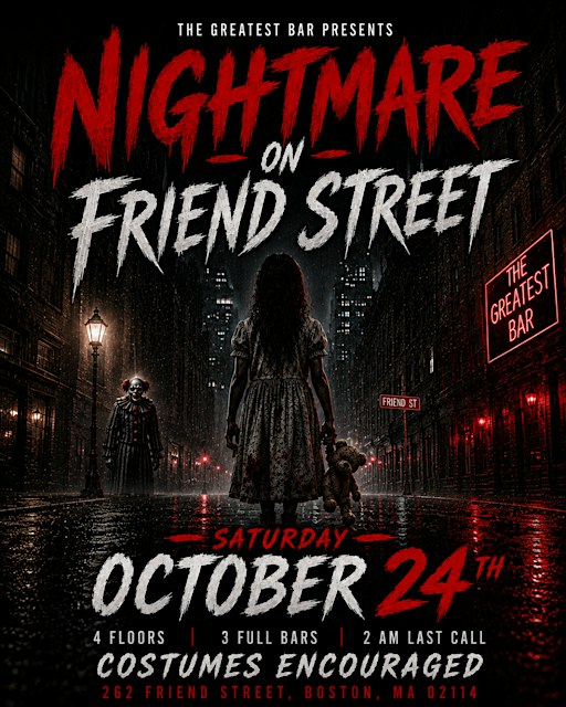 Nightmare on Friend Street @ The Greatest Bar