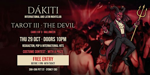 TAROT III · THE DEVIL | Halloween | Dákiti International & Latin Nightclub