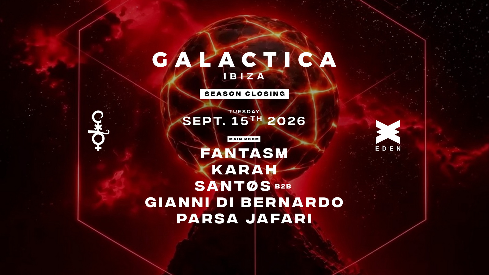 Galactica Ibiza closing with Fantasm, KARAH, Santos, Gianni Di Bernardo, Parsa Jafari