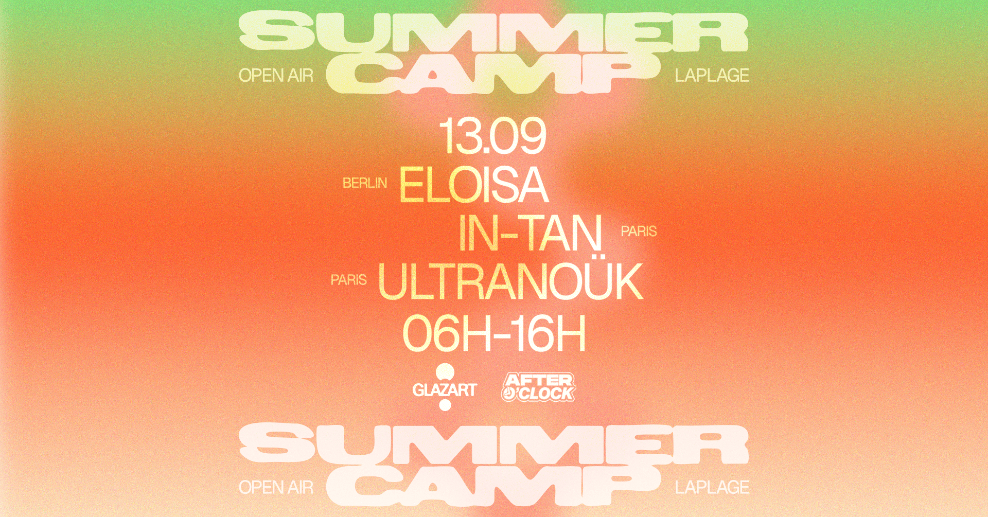 After O'clock X La Plage Open Air: ELOISA, Ultranoük & More