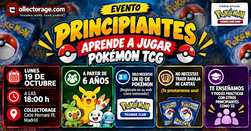 Aprende a jugar a Pokémon TCG desde cero – Evento gratuito en Collectorage