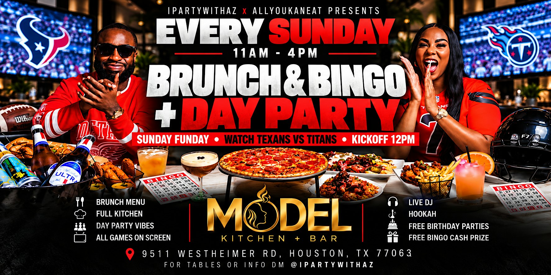Brunch & Bingo + Day Party at  Model Kitchen & Bar