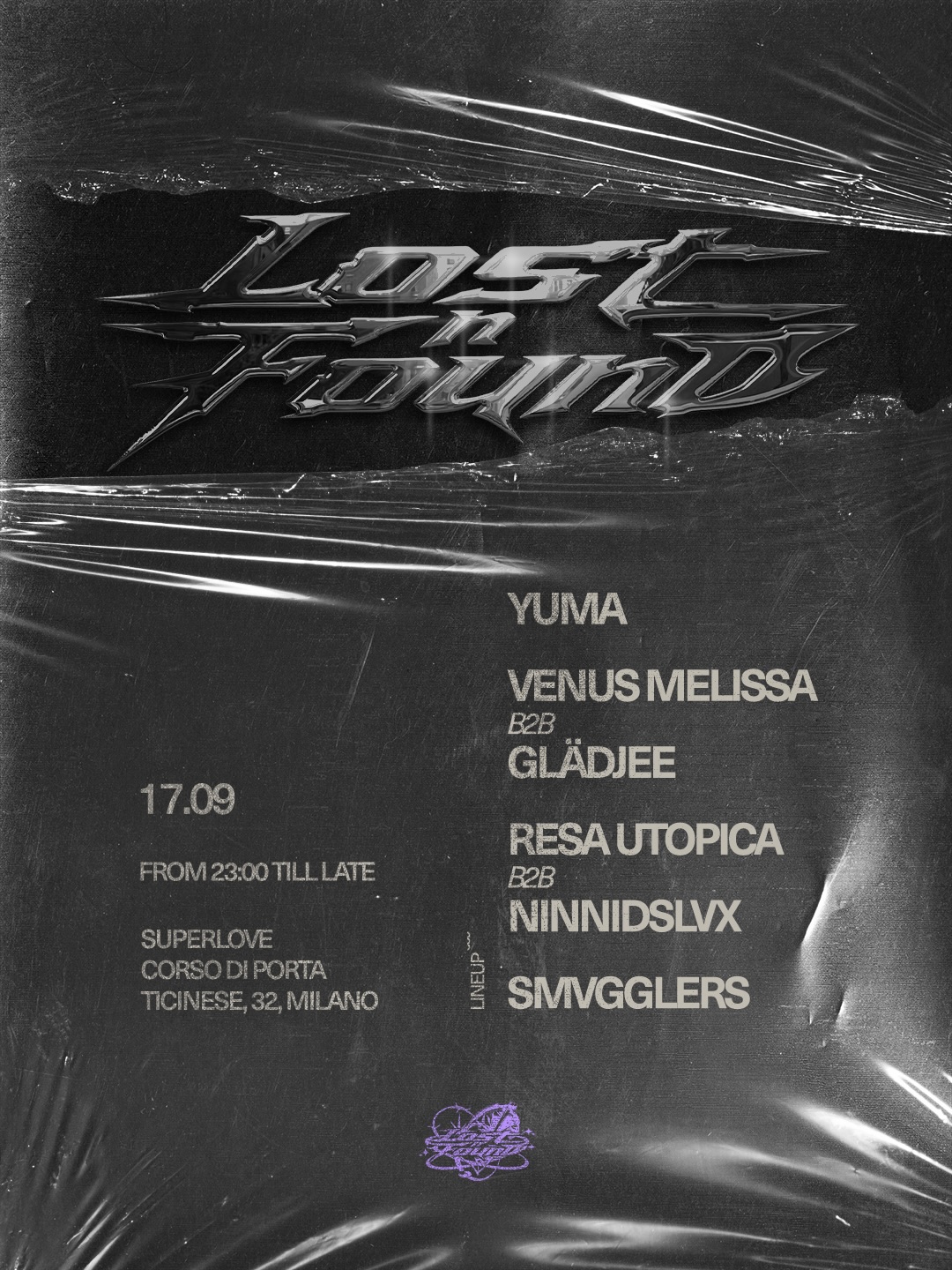 Lost n' Found pres. RESA UTOPICA, Venus Melissa, SMVGGLERS, NINNIDSLVX, GLADJEE, Yuma