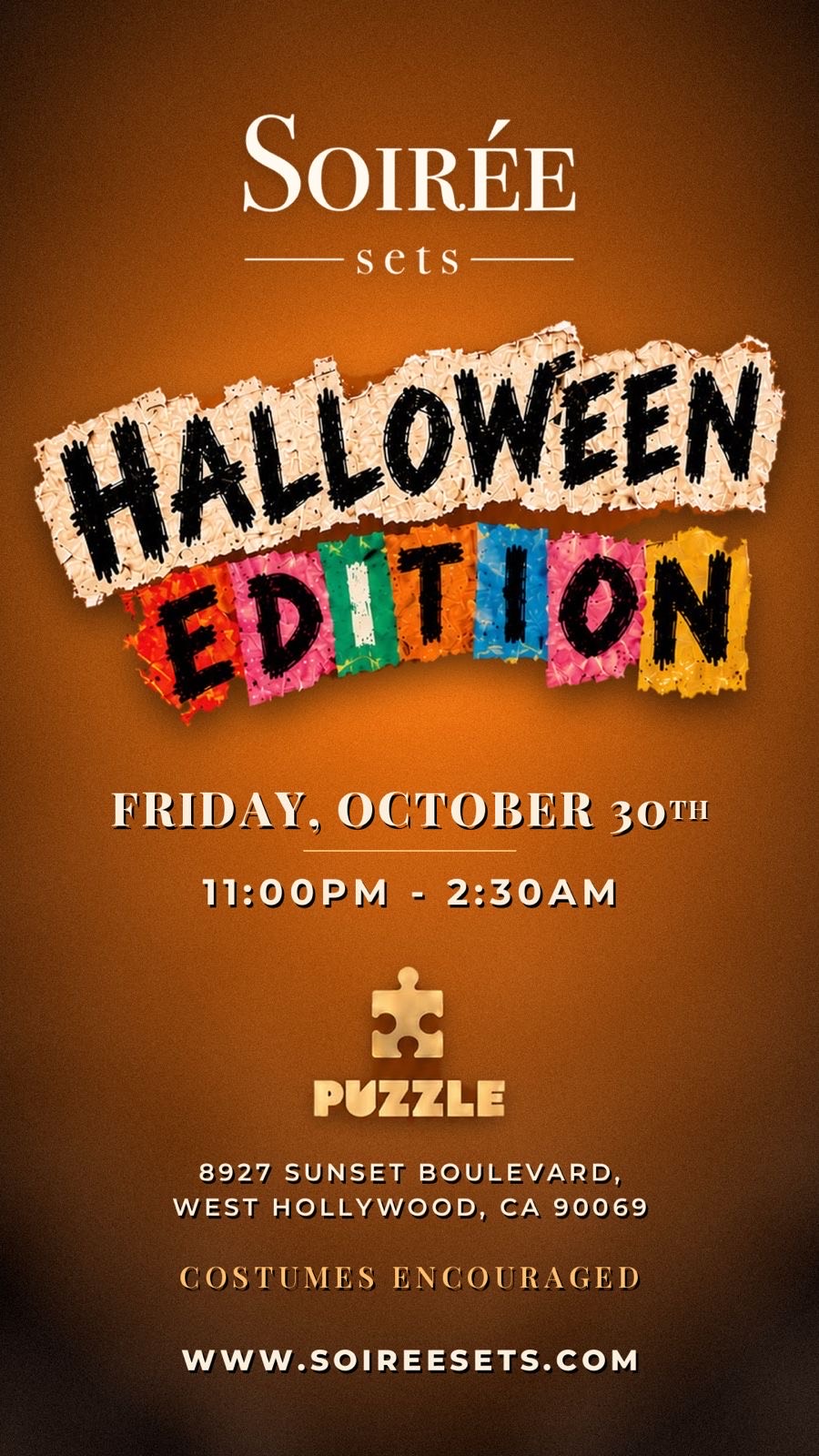 Soirée Sets Presents: Halloween at WeHo
