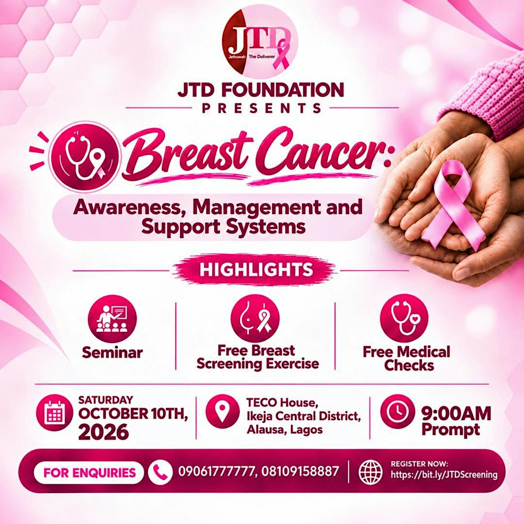 JTD Foundation Breast Cancer Awareness & Free Screening Outreach 2026