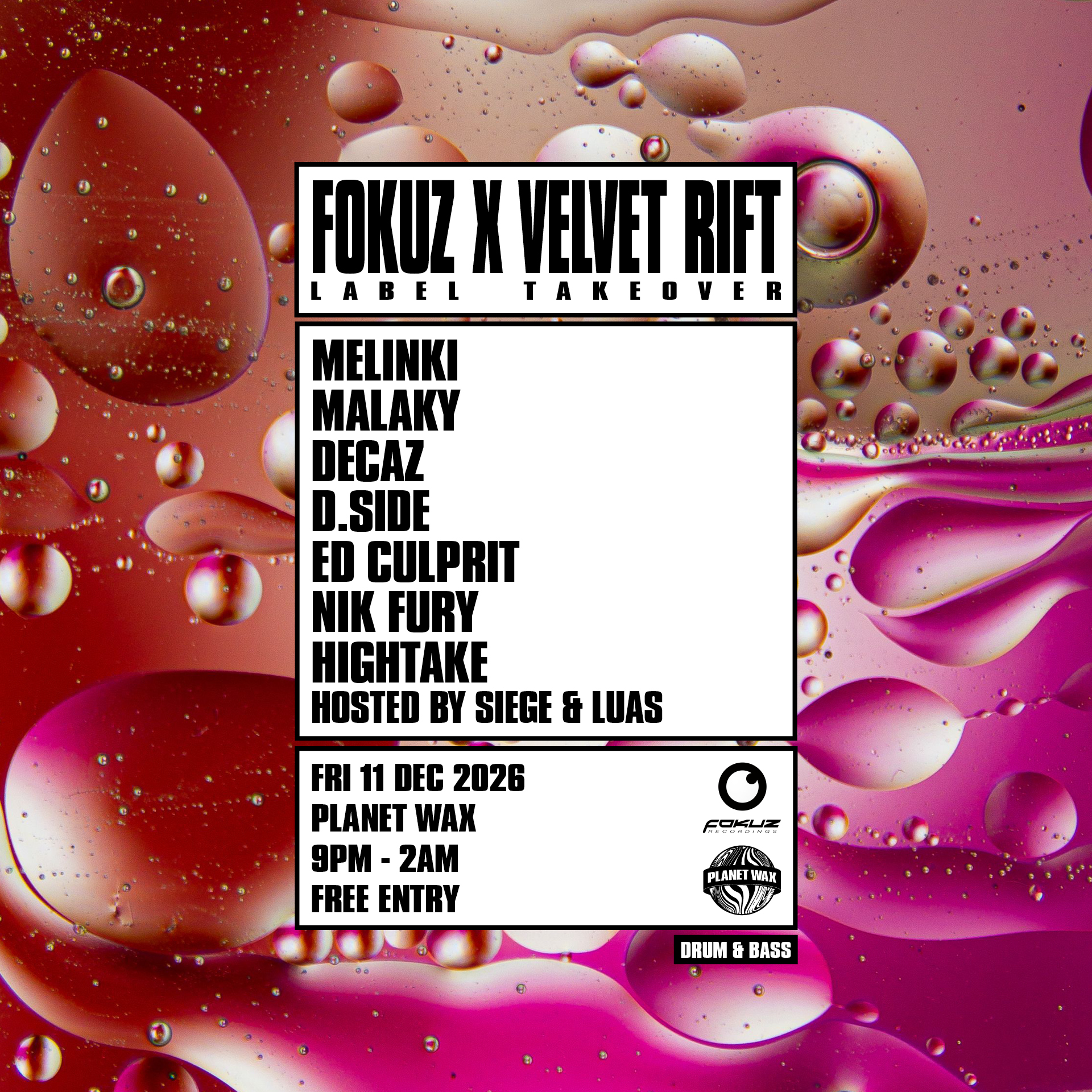 Fokuz Recordings x Velvet Rift 'Label Takeover'