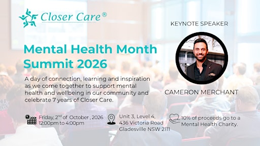 Sydney NDIS & Mental Health Month Summit 2026 – Featuring Cameron Merchant