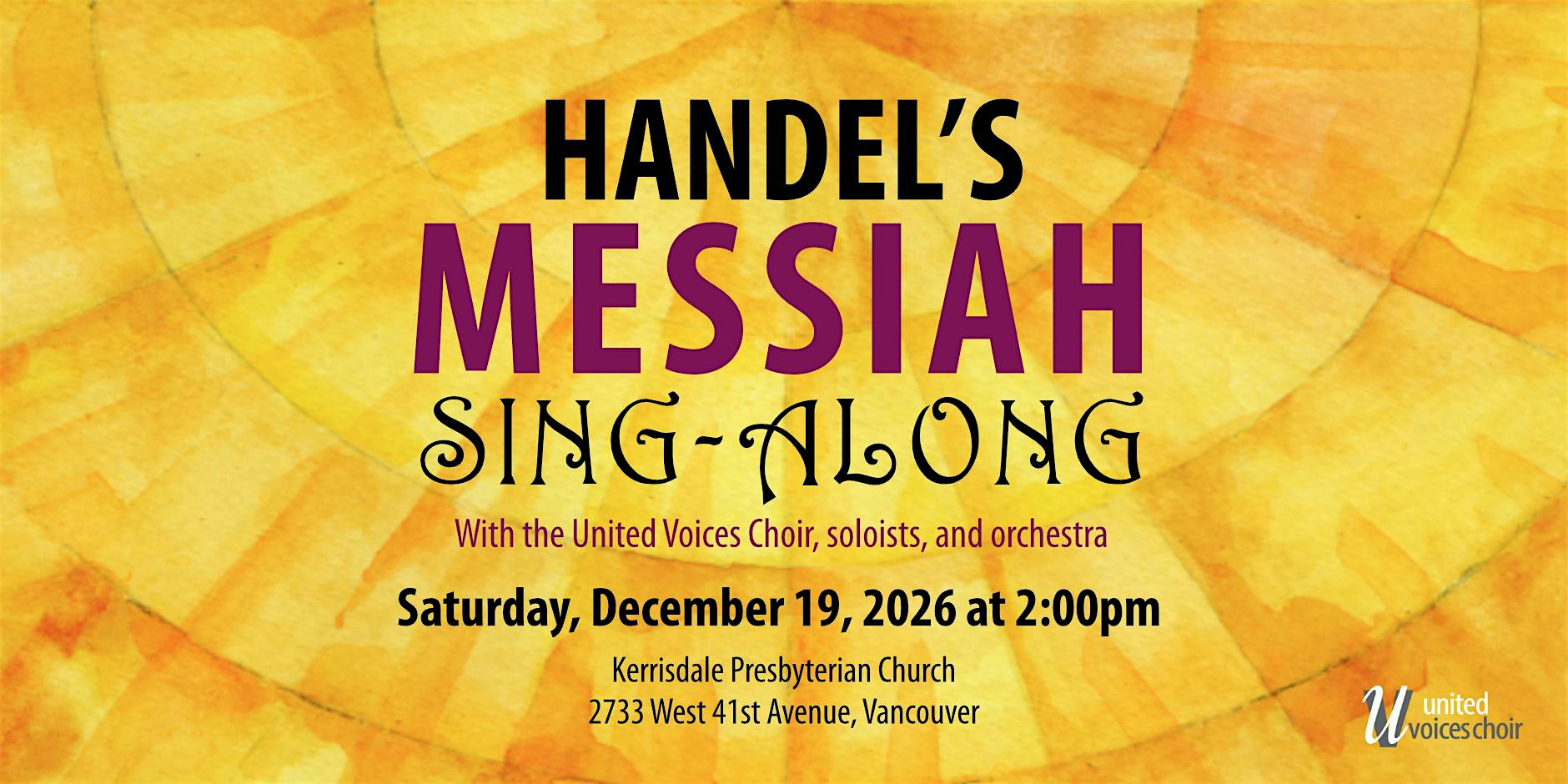 Sing-Along Messiah with United Voices Choir