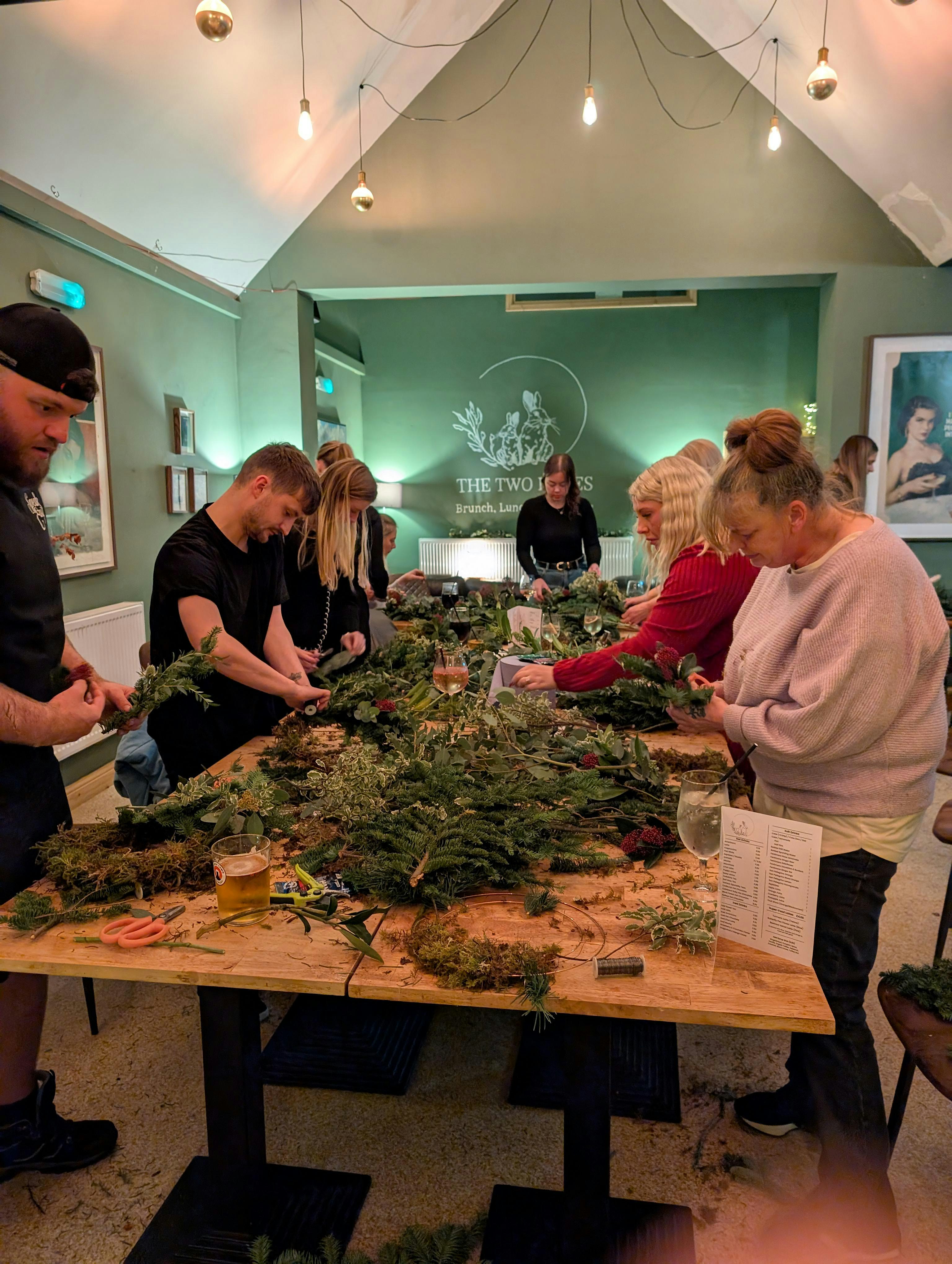 Christmas wreath workshop