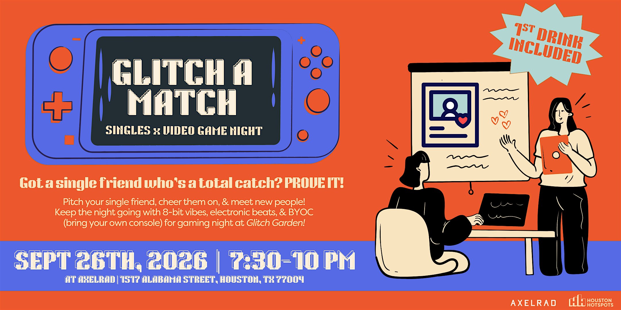 Glitch A Match Singles Party at Axelrad