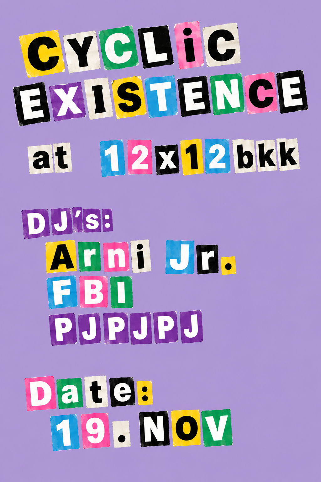 Cyclic Existence at 12x12bkk