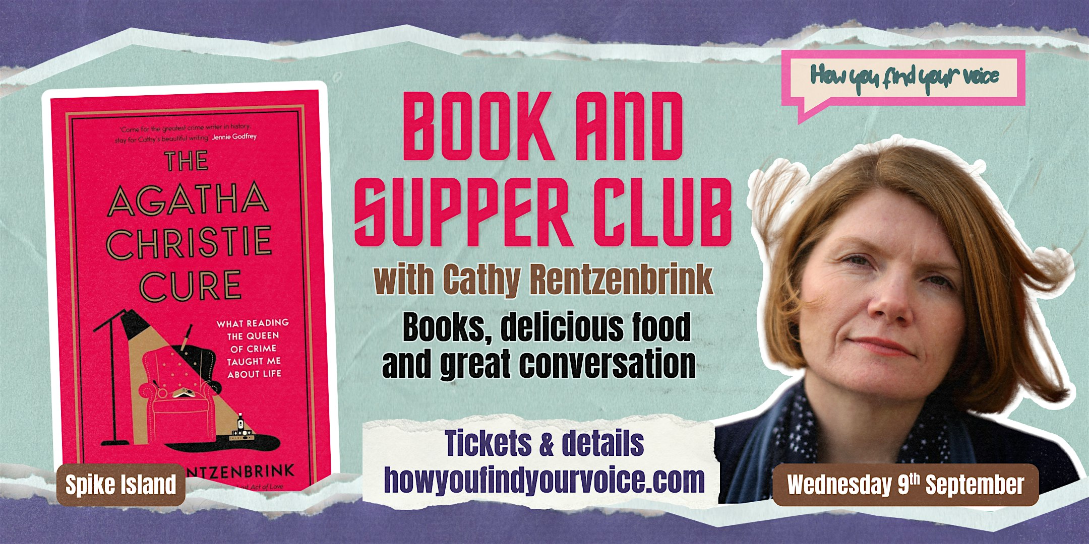 The HYFYV Book & Supper Club  with Cathy Rentzenbrink